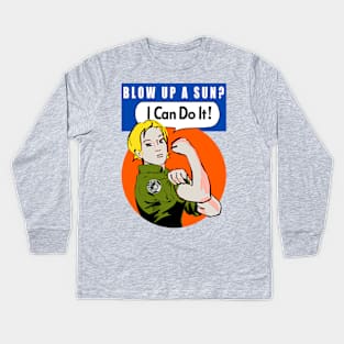 I can do it! (normal print) Kids Long Sleeve T-Shirt